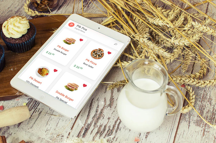 Pik Pos tablet menu